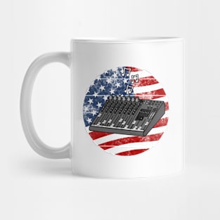 Sound Engineer USA Flag Musician 4th July Mug